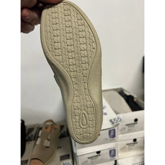 Vintage Hartjes Women's Stone Calf-Leather Adjustable Sling-back‎ Sandals 82032 - Picture 5 of 5